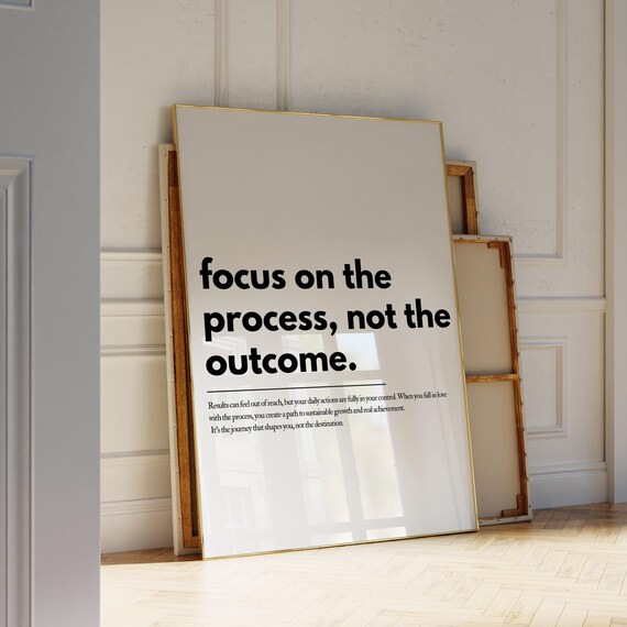 Focus on the Process Not the Outcome Motivational Office Poster