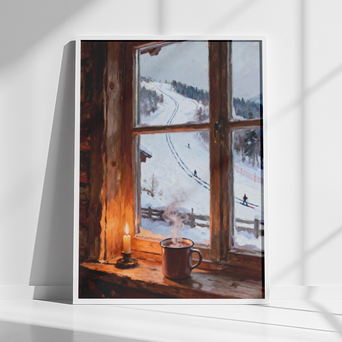 Ski Lodge Cozy Winter Cabin Decor Art Print