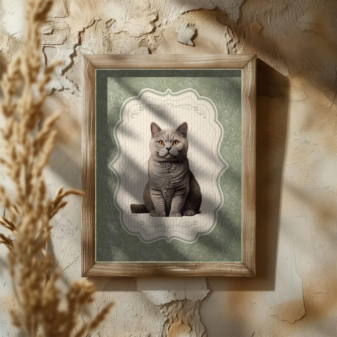 Vintage Kitten Print, Nursery Decor Sketch - Image 2