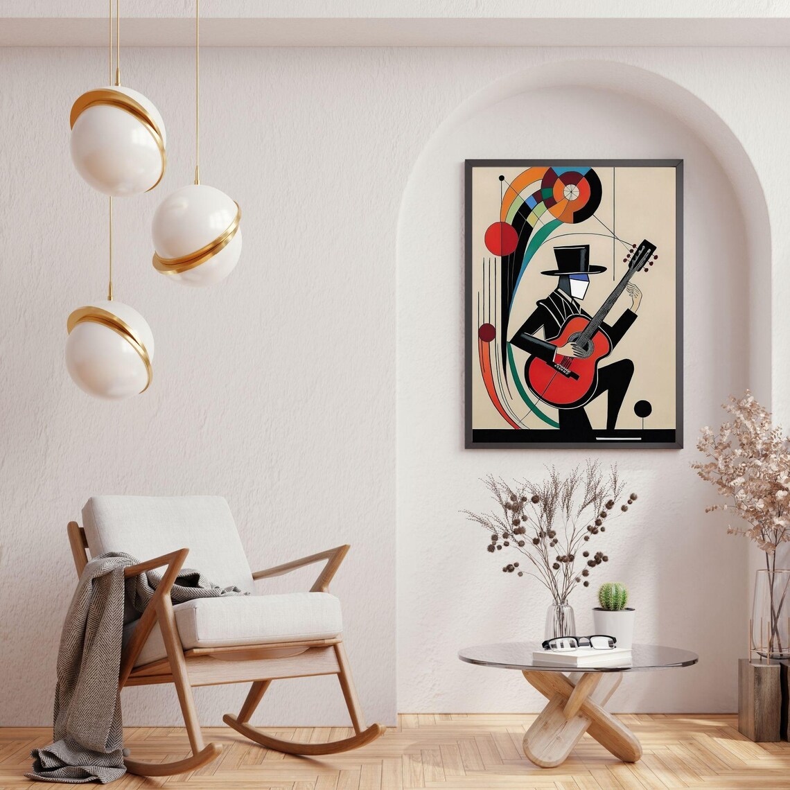 Cubist Guitarist, Colorful Abstract Music Poster - Image 5