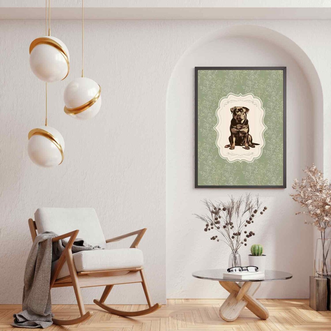 Vintage Style Rottweiler Art Print, Nursery Decor - Image 3