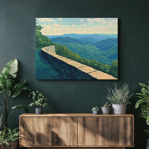Blue Ridge Mountains Skyline Drive Overlook Scenic Vista Poster