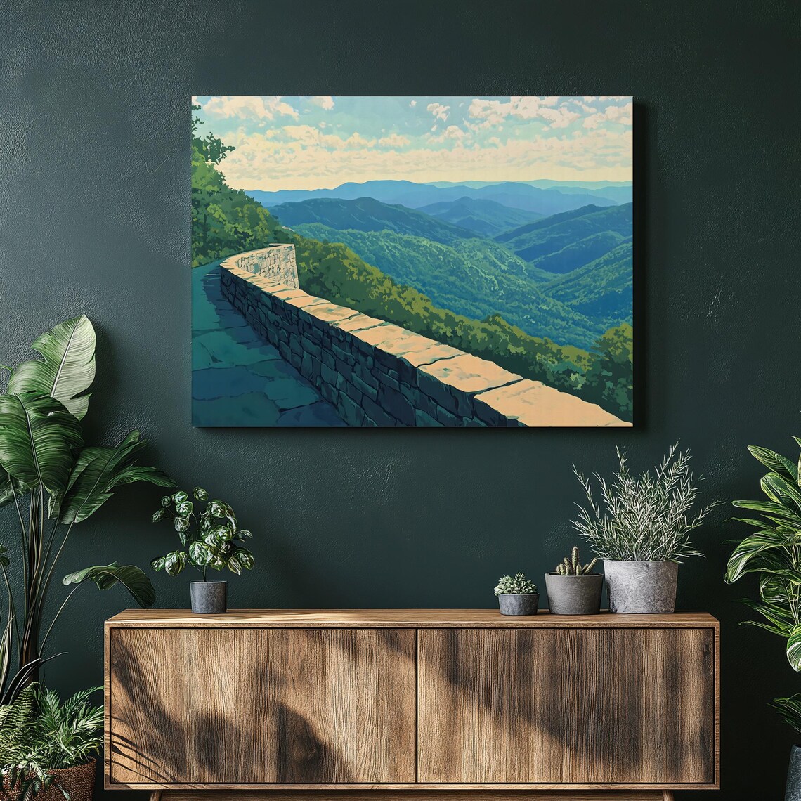 Blue Ridge Mountains Skyline Drive Overlook Scenic Vista Poster