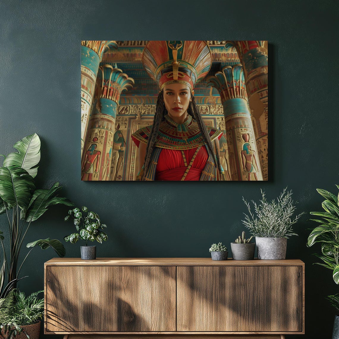 Hatshepsut Egyptian Pharaoh Queen Royal Temple Portrait Wall Art