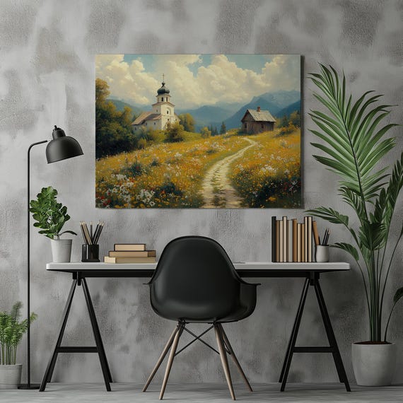 Ukraine Travel Poster, Carpathian Mountains Landscape