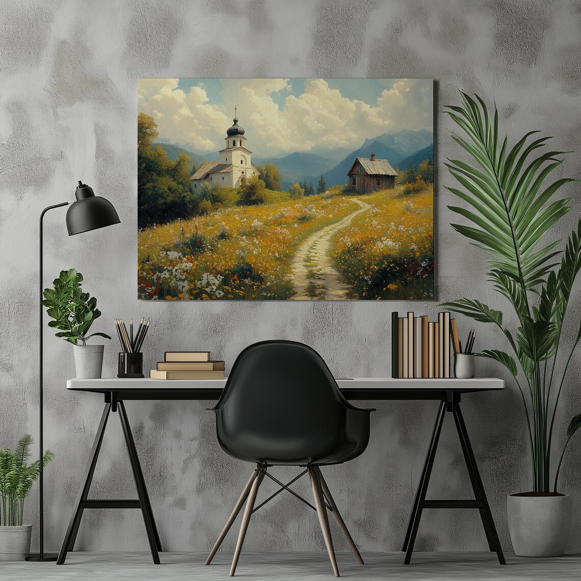 Ukraine Travel Poster, Carpathian Mountains Landscape