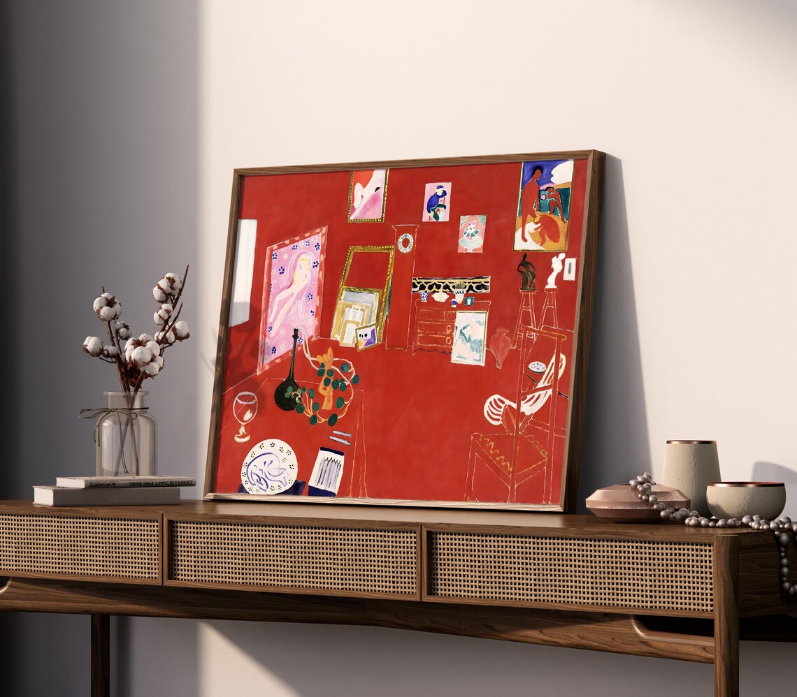 Henri Matisse The Red Studio Art Print, Minimalist - Image 2