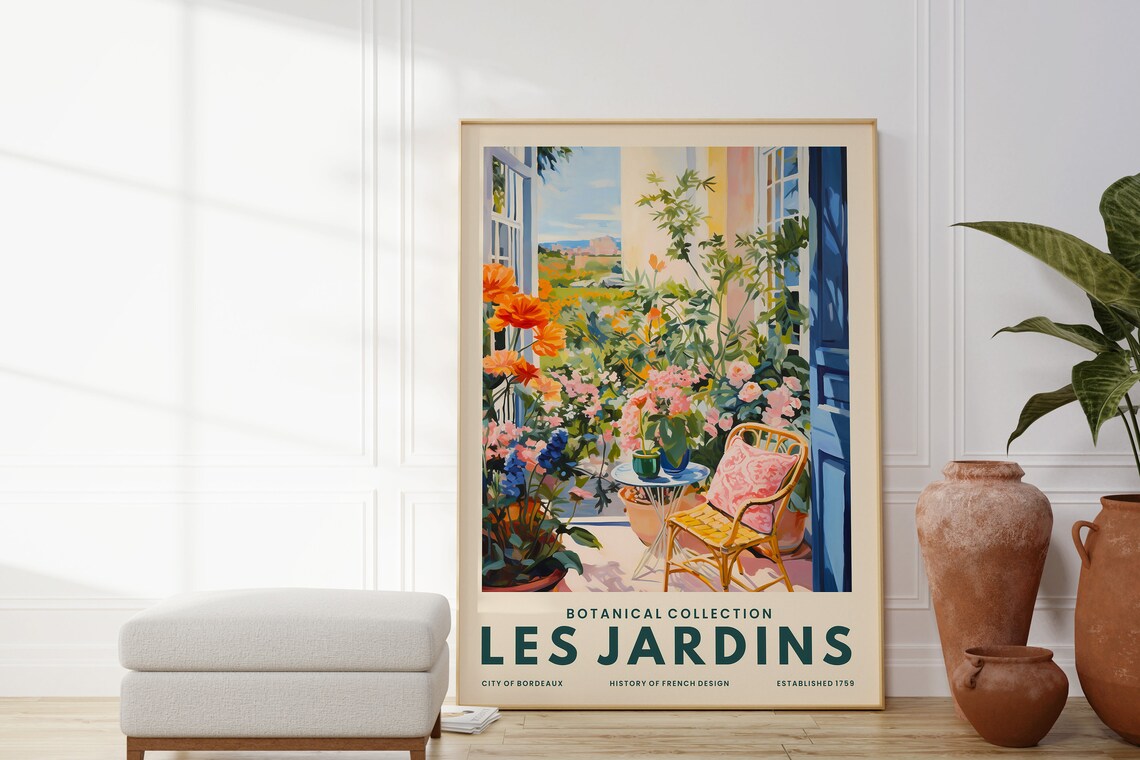 Les Jardin Botanical Interior Landscape Poster - Image 4