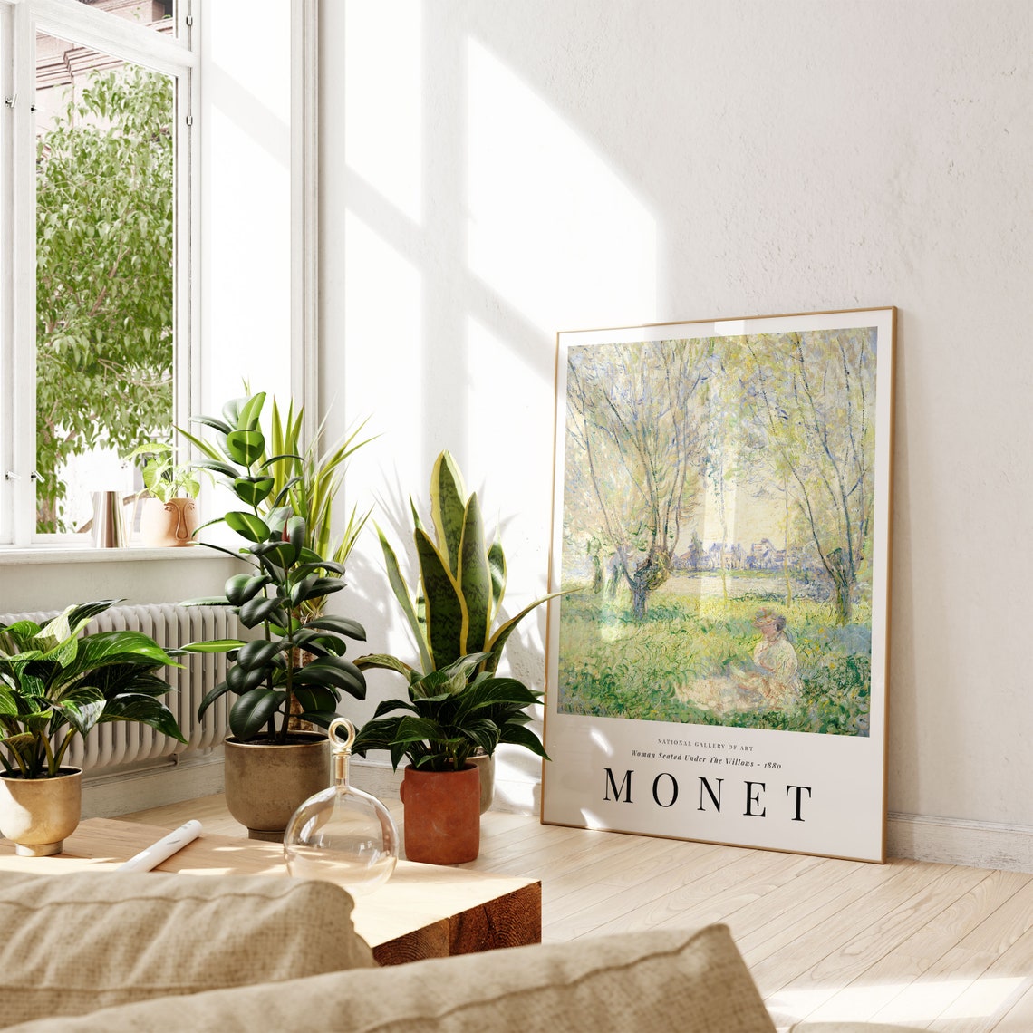 Claude Monet Woman Seated Under the Willows Impressionist Poster - Image 3