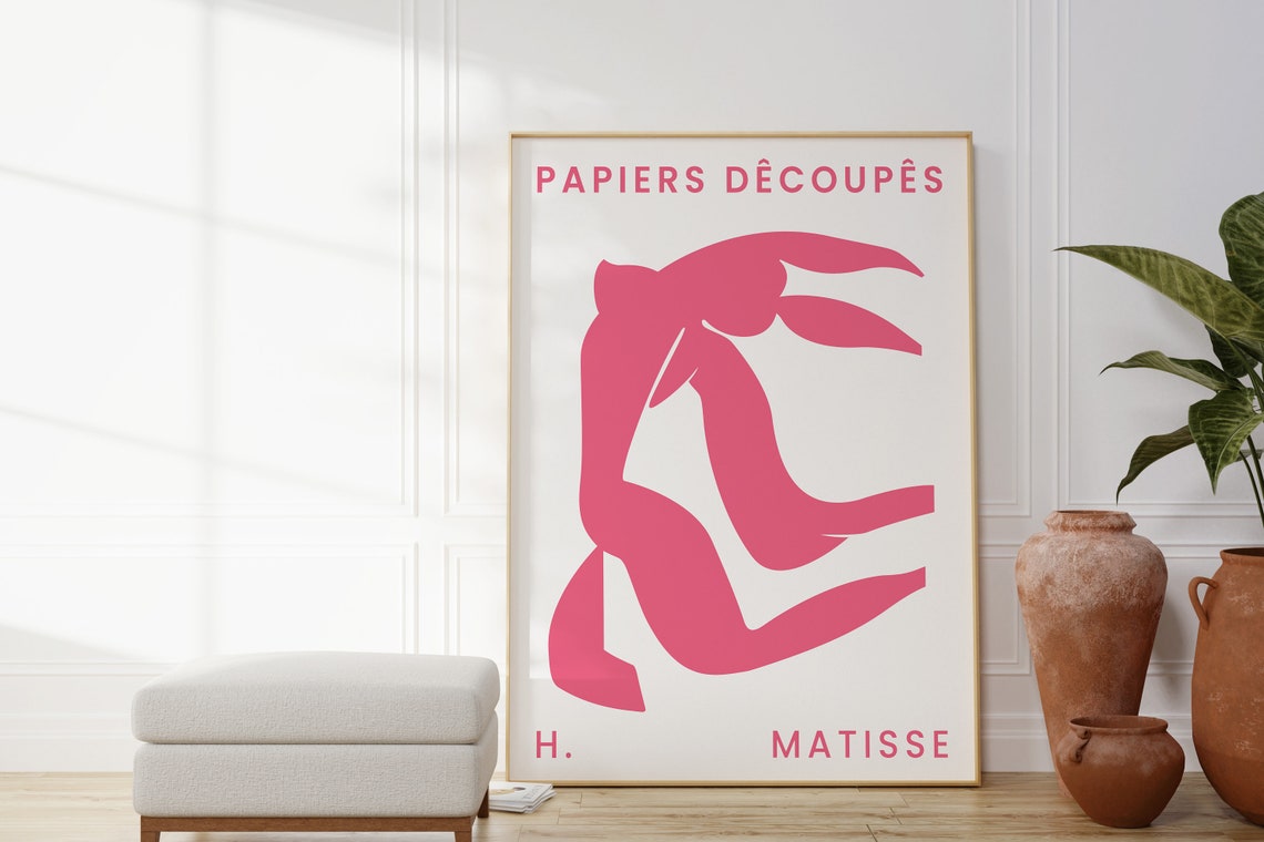 Henri Matisse Papiers Decoupes Pink Dancing Figure Cut Out Poster - Image 4