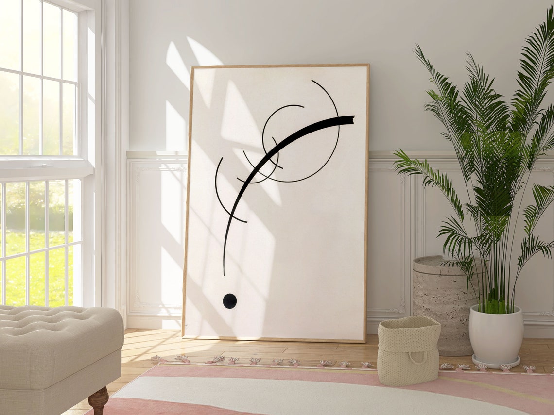 Kandinsky Free Curve to the Point Abstract Line Art Minimal Poster - Image 5