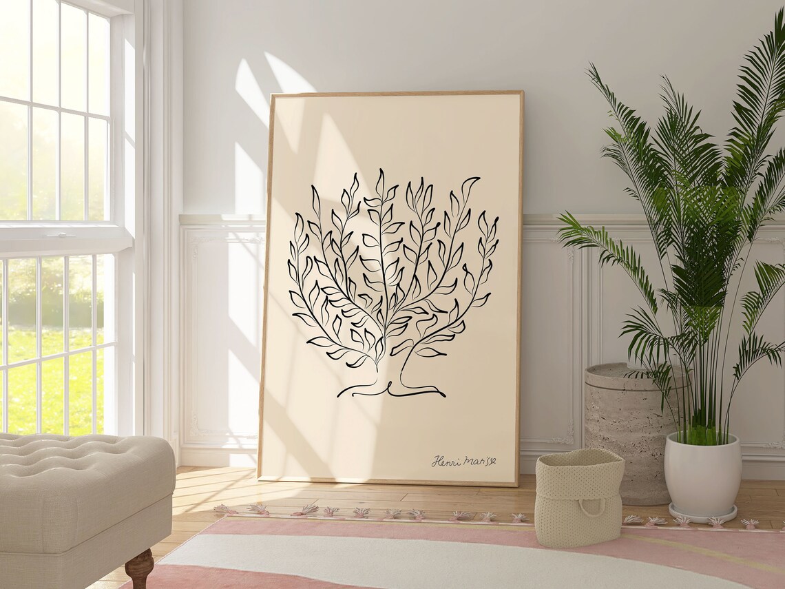 Matisse-Inspired Minimalist Tree Art Print Poster - Image 4