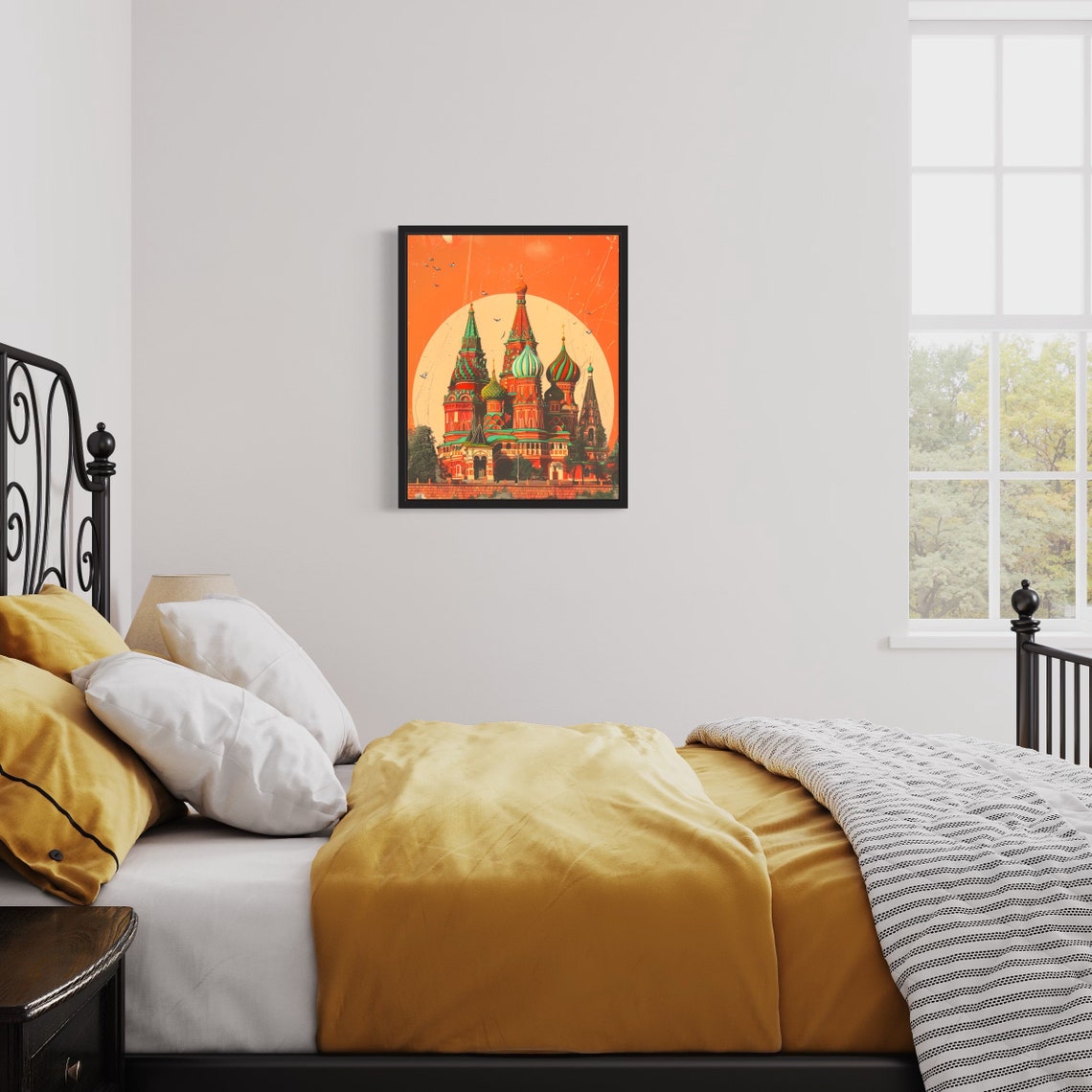 Moscow Red Square St Basil's Cathedral Poster at Sunset Glow - Image 2