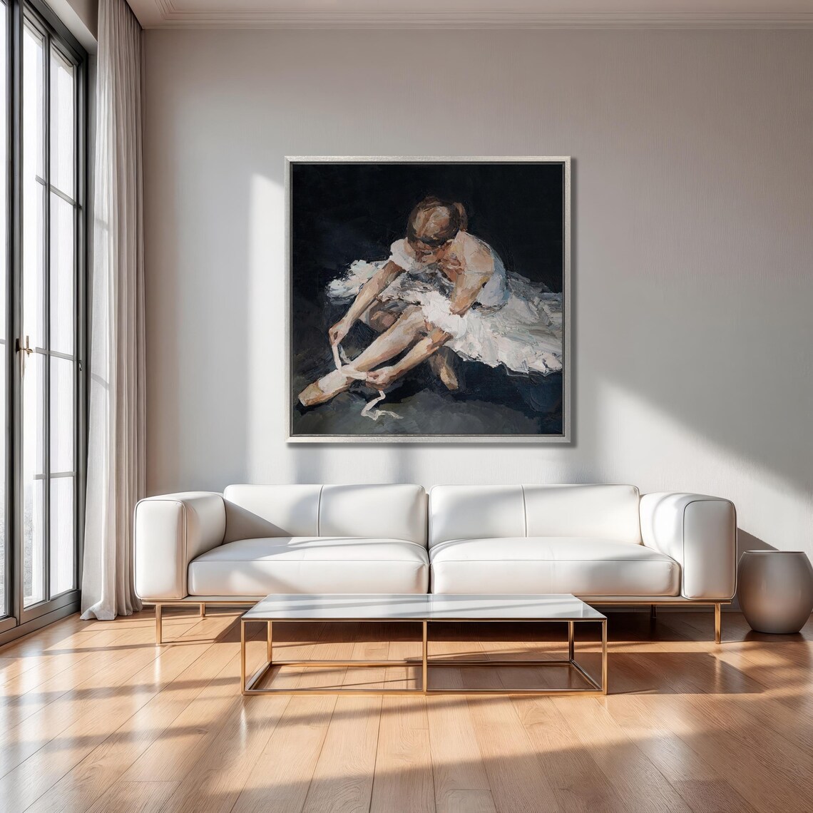 Impressionist Ballet Dancer Oil Painting Print - Image 2