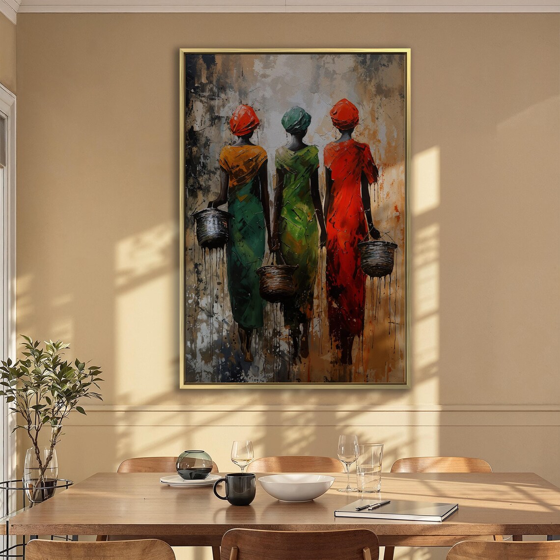 African Woman Abstract Masai Art Print, African Culture - Image 6