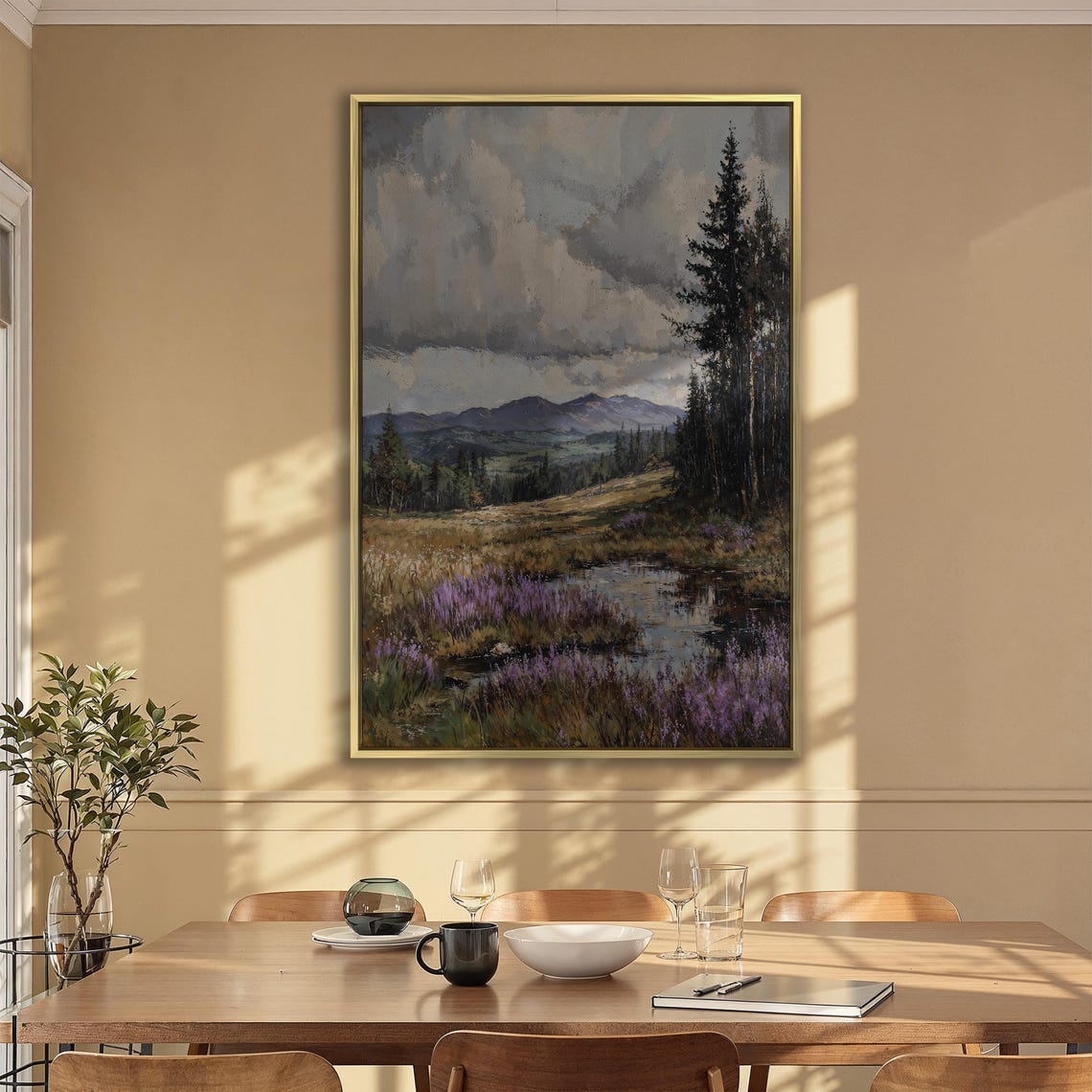 Moody Mountain Valley With Heather Pond and Dark Pines Poster - Image 2