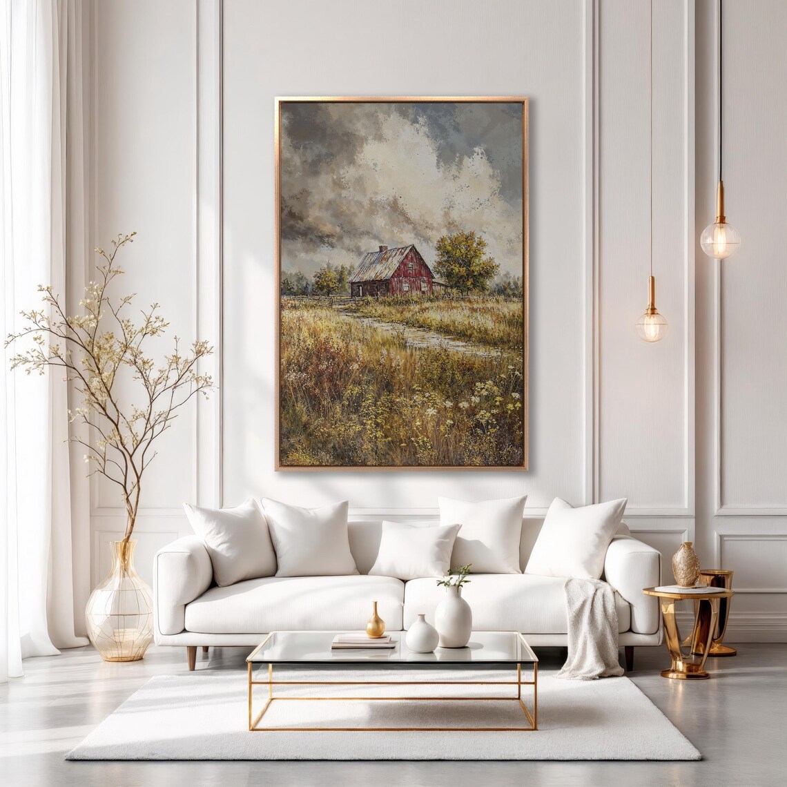 Autumn Countryside Barn Art Print, Rustic Landscape - Image 6