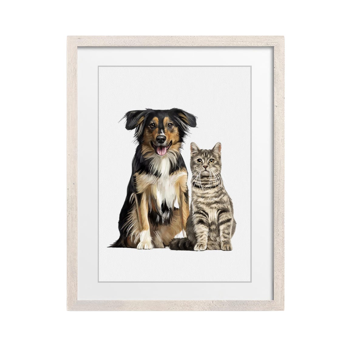 Dog Watercolor Portrait Hand Painted Dog Portrait Hand Drawn Dog Painting Pet Owner Gift Pencil Portrait Dog Dog Portrait - Image 3