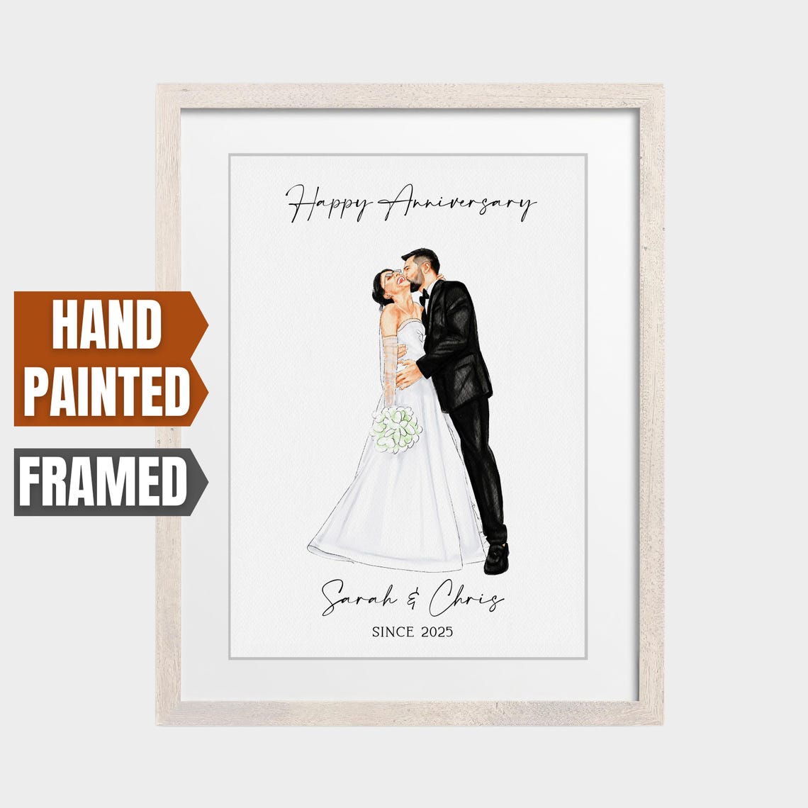 Original Portrait Gift Hand Drawn Family Portrait Family Print Custom Watercolor Portrait Painting From Photo Family Photo Hand Painted - Image 2