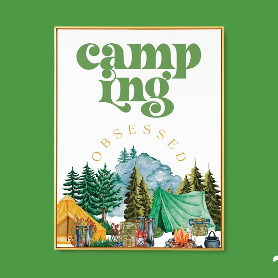 Camping Lover Print Outdoor Hiking Poster Nature Decor