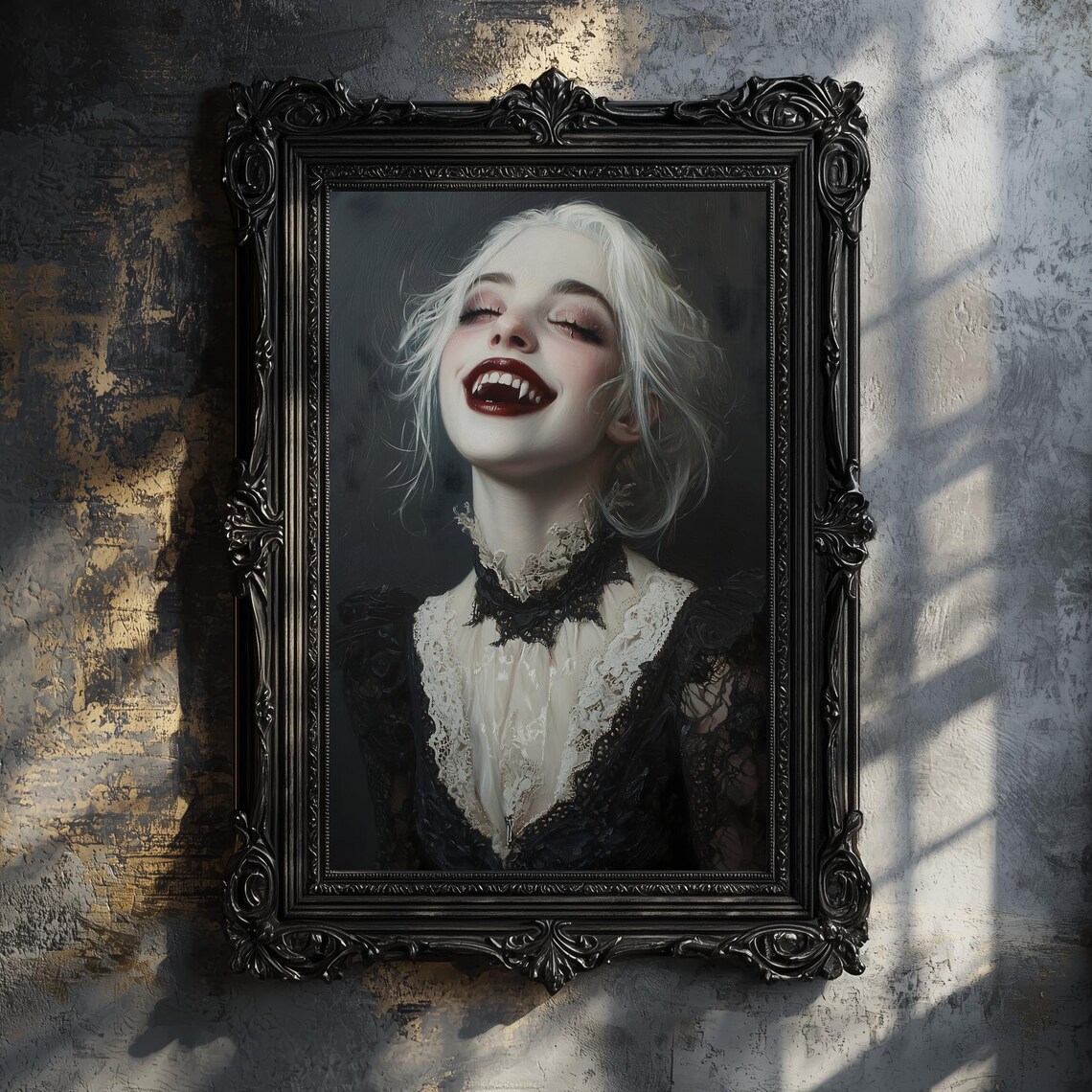 Vampire Lady Gothic Dark Academia Decor Art Print - Image 2