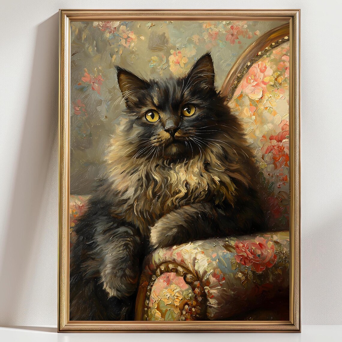 Victorian Cat Vintage Moody Antique Art Print