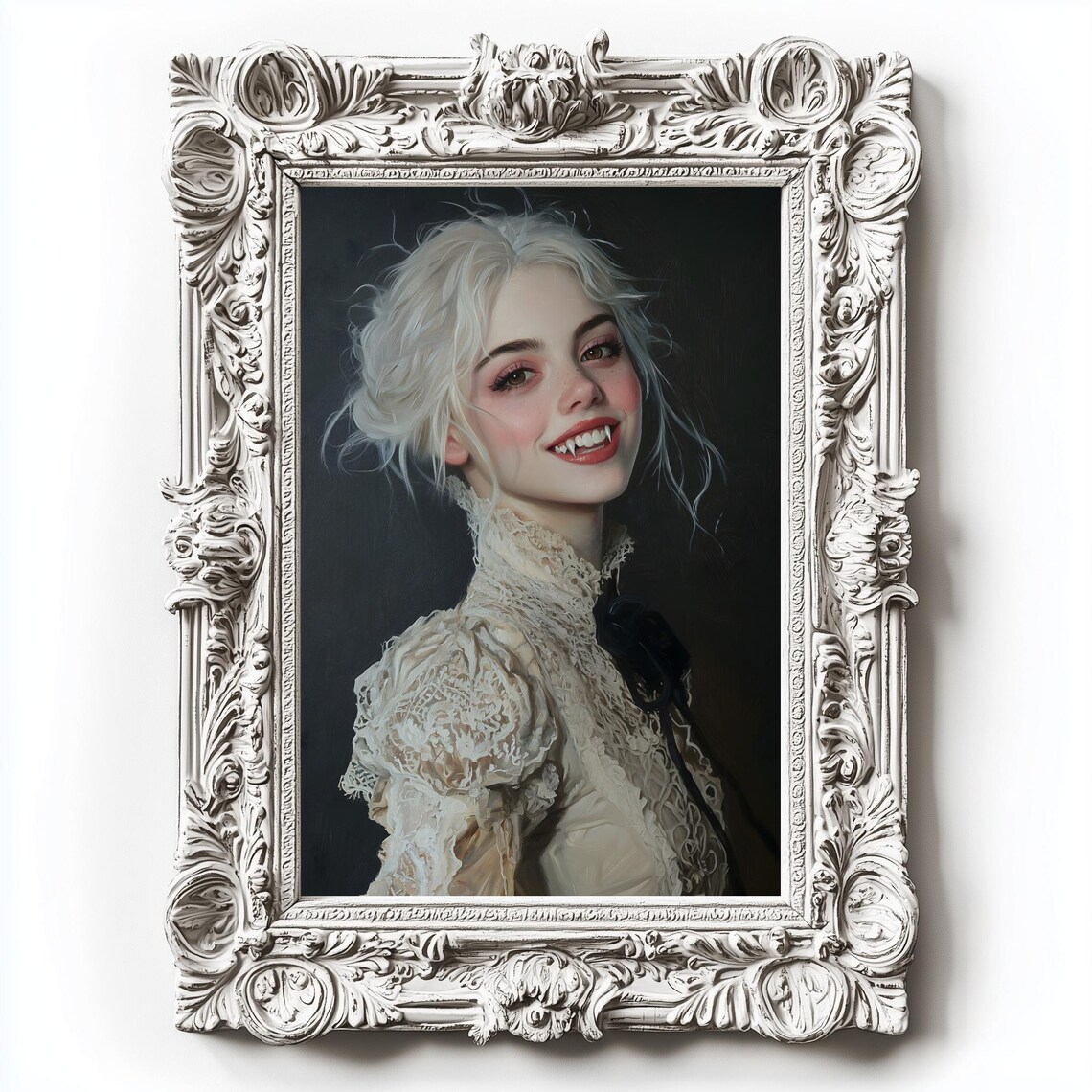 Vampire Lady Gothic Art Print, Dark Academia - Image 3