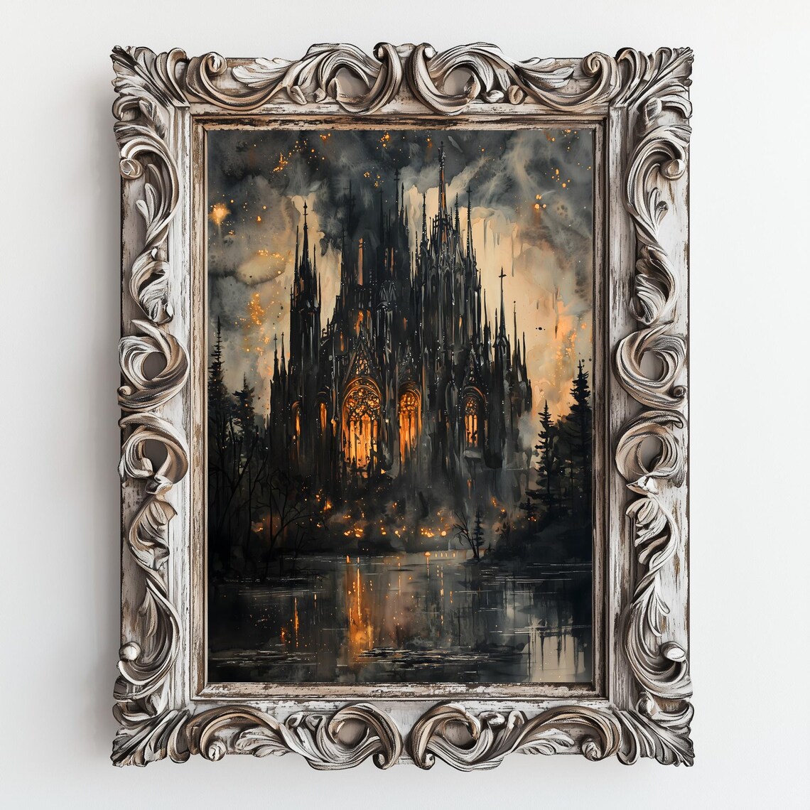 Vampire Castle Gothic Dark Academia Art Print - Image 4