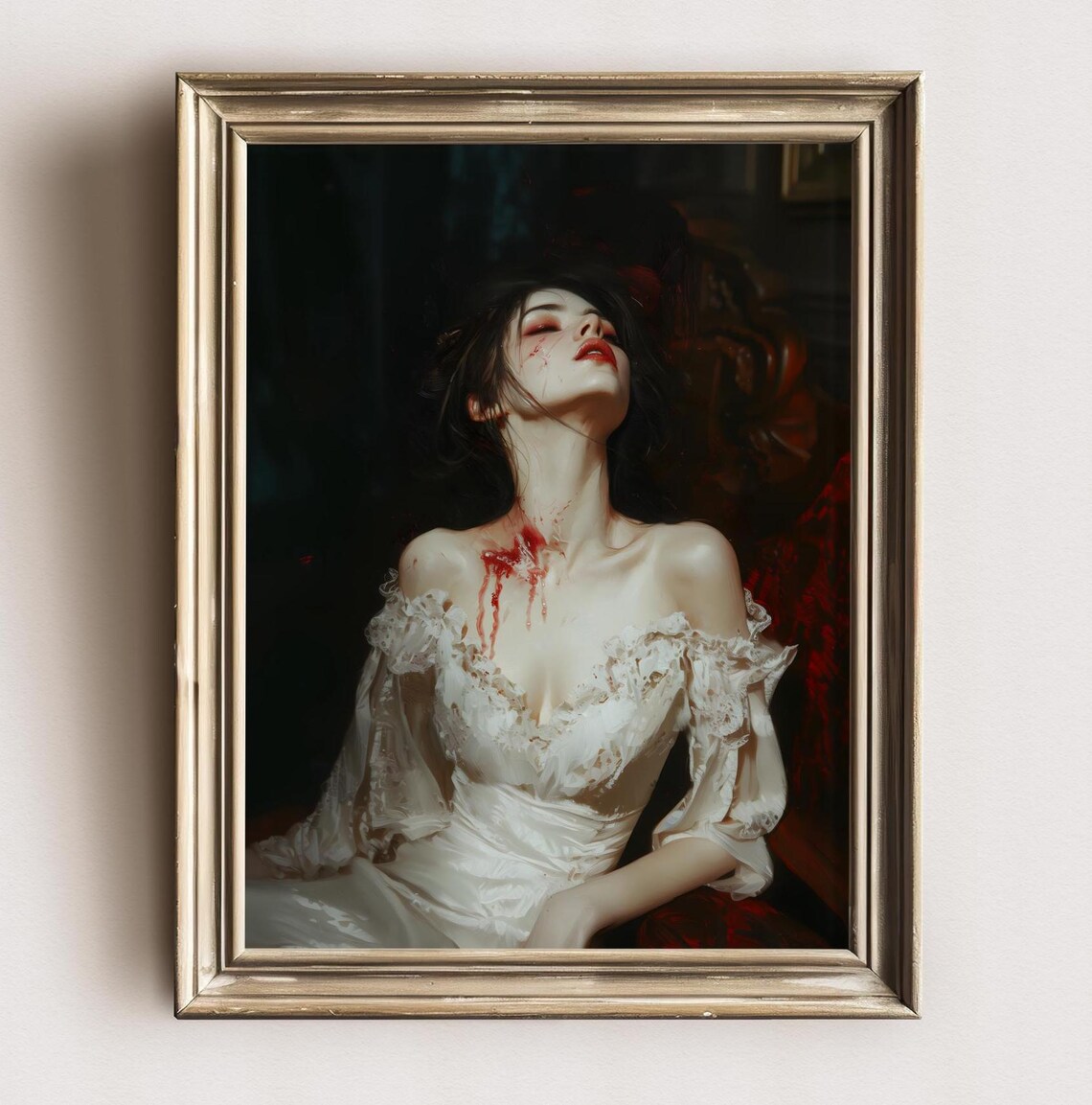 Vampire Gothic Wall Art Print, Dark Academia Victorian - Image 3