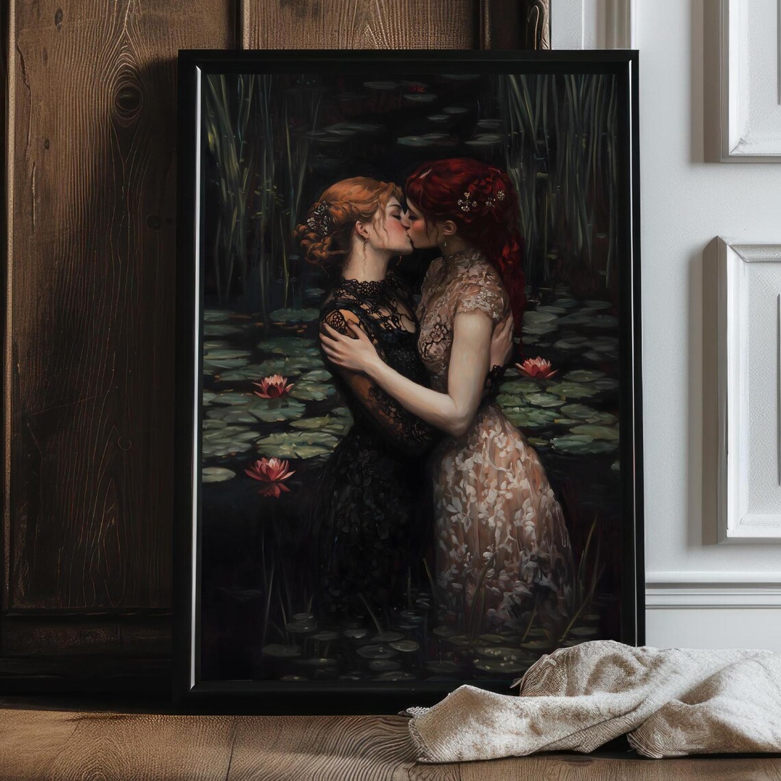 Girlfriends Dark Academia Lake Goth Wall Art Print - Image 2