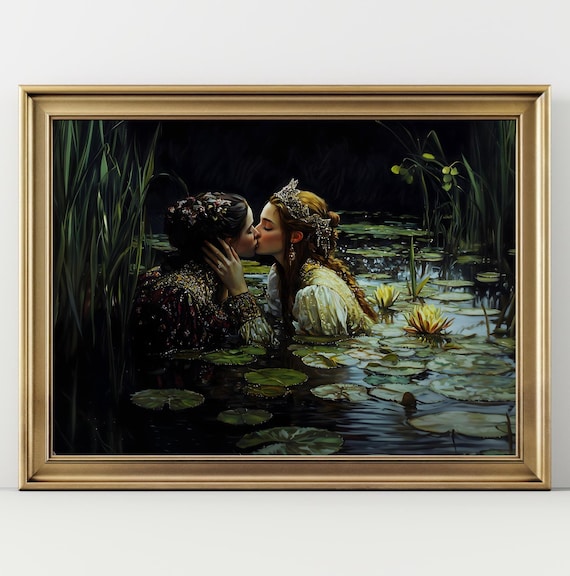 Love Queens Sapphic Gothic Cottagecore Art Print