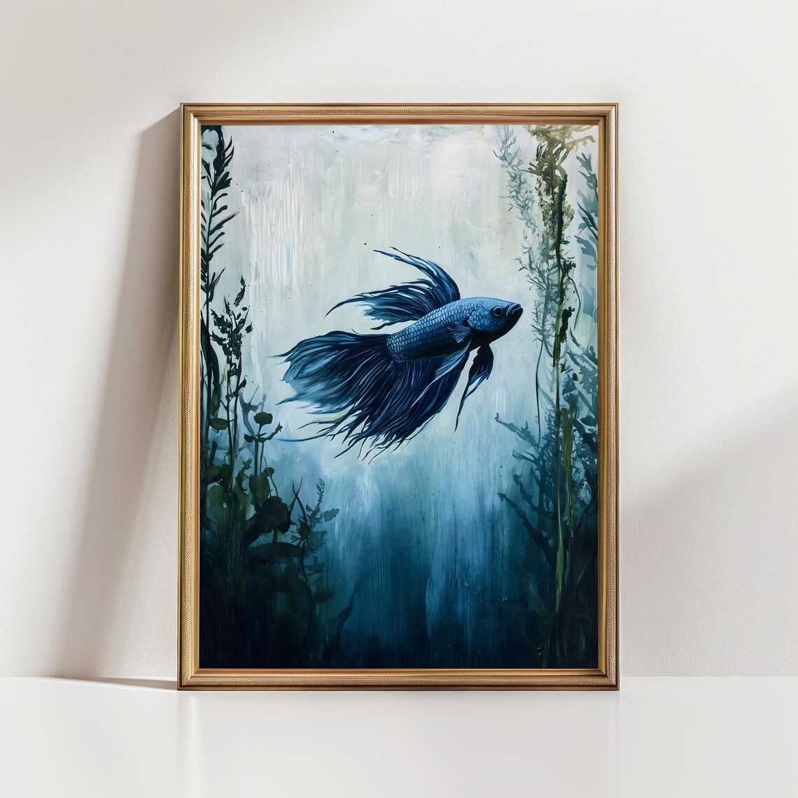 Aquarell Betta Fisch Painting Betta Fish Watercolor Print Of Fish Aquarium Painting Betta Art Aquarium Lover Gift For Betta Fisch Owner - Image 2