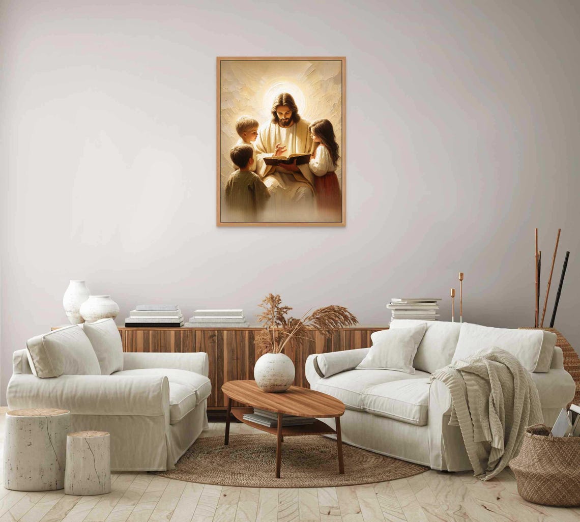 Lessons With Christ Christian Art Jesus With Children Jesus Wall Art Lds Art Bible Art Jesus And Kids Jesus Art Picture Of Jesus Art - Image 6