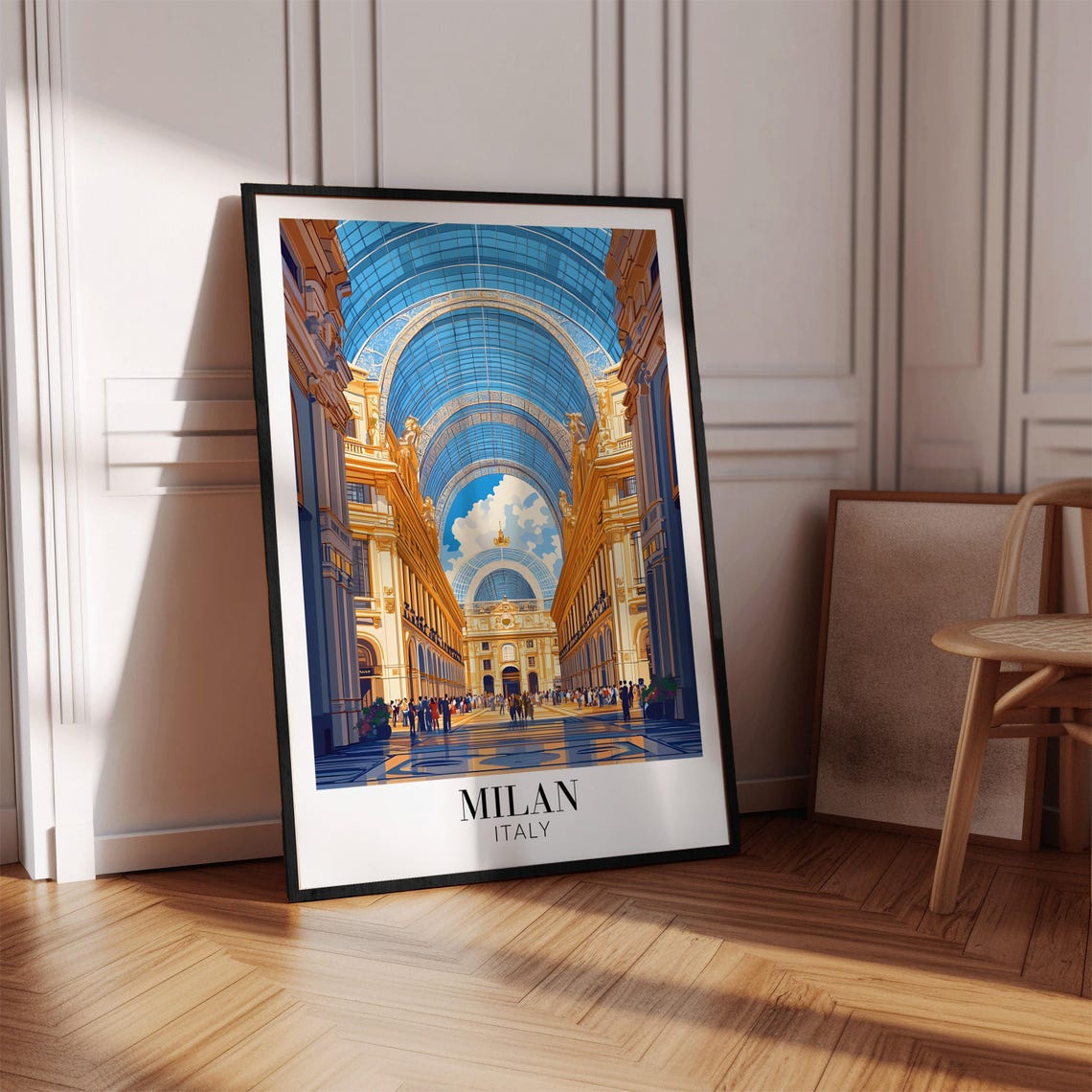 Milan Galleria Vittorio Emanuele II Glass Dome Arcade Poster - Image 2