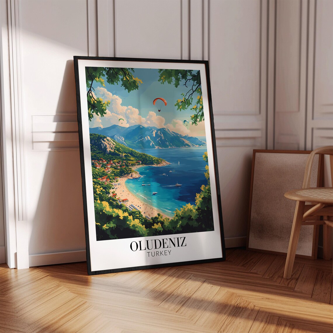Oludeniz Turkey Travel Poster, Travel Wall Art - Image 4