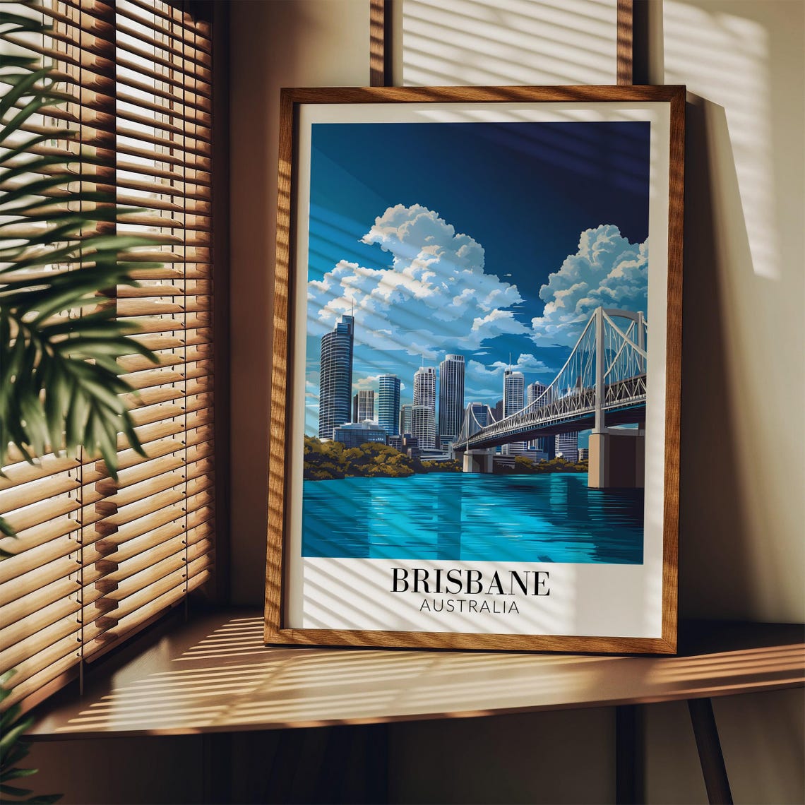Brisbane Australia Story Bridge River Skyline Daytime Travel Poster - Image 4