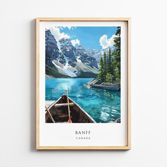 Banff Travel Poster, Canada Wall Art Print