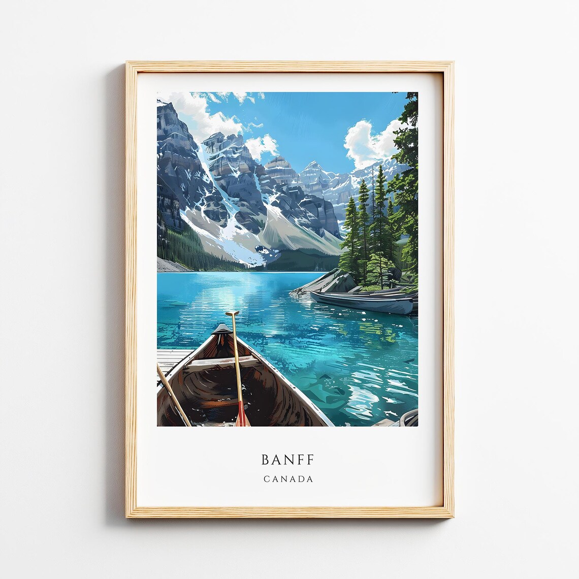 Banff Travel Poster, Canada Wall Art Print