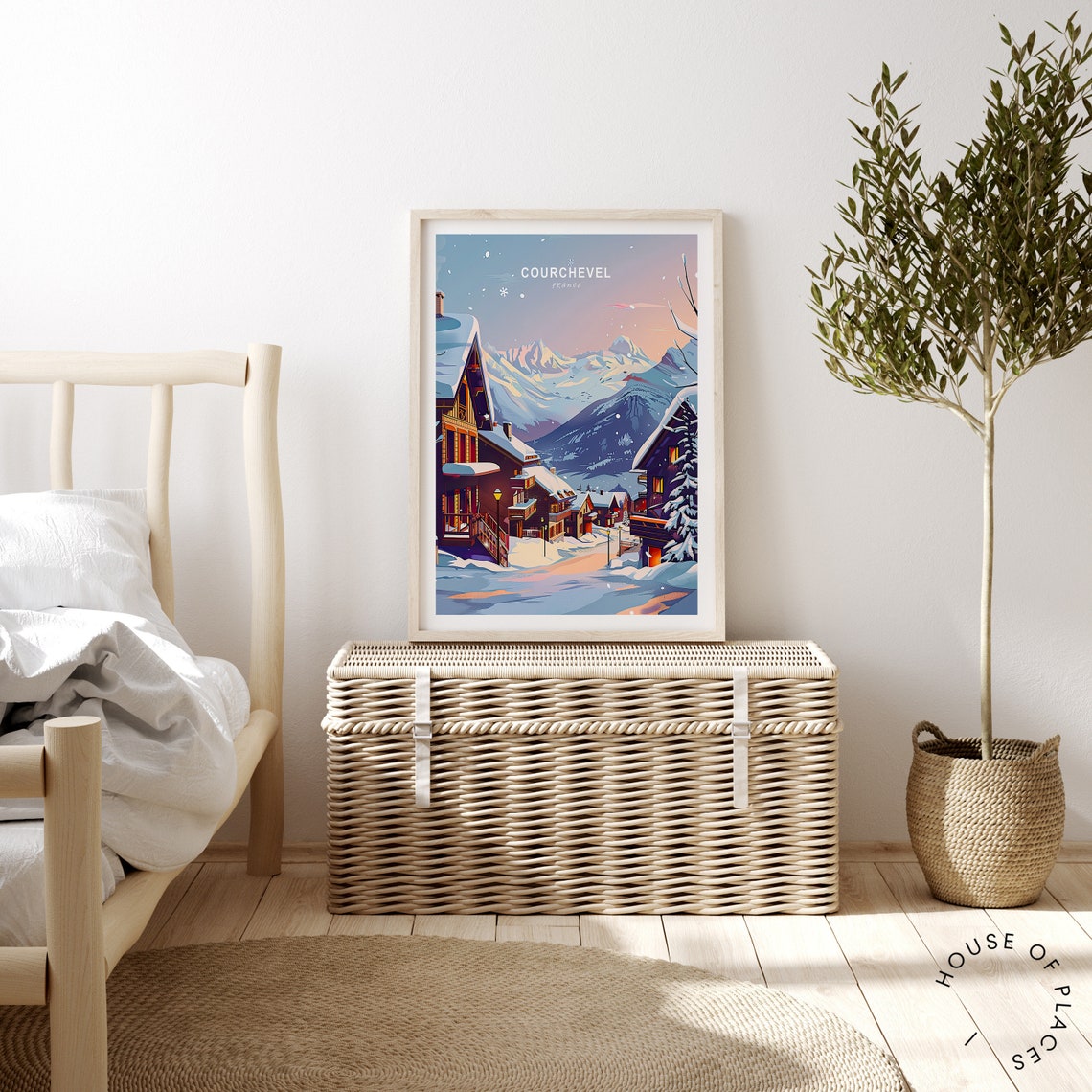 Courchevel France Poster France Winter Wall Art Courchevel Travel Wall Decor Custom Travel City Poster Wedding Gifts - Image 3