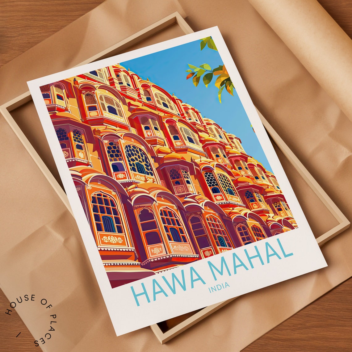Hawa Mahal Travel Poster India Wall Art Print Hawa Mahal Palace Poster India Hawa Mahal Travel Print Home Decor Wedding Gifts - Image 2