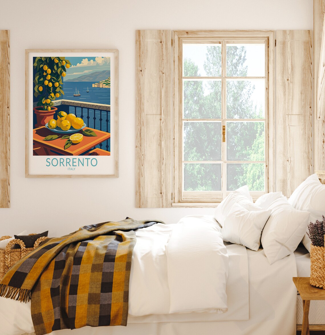 Sorrento Italy Lemon Coast Travel Poster Print - Image 2
