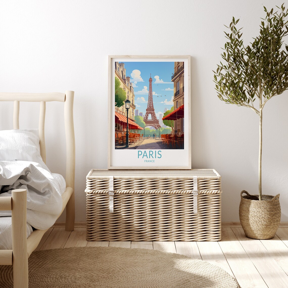 Paris France Travel Poster, Eiffel Tower Travel Poster - Image 3