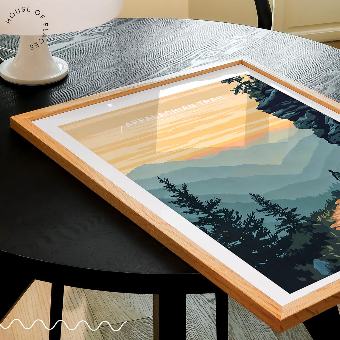 Appalachian Trail Hiker Sunset Ridge Mountain Journey Art Poster - Image 3
