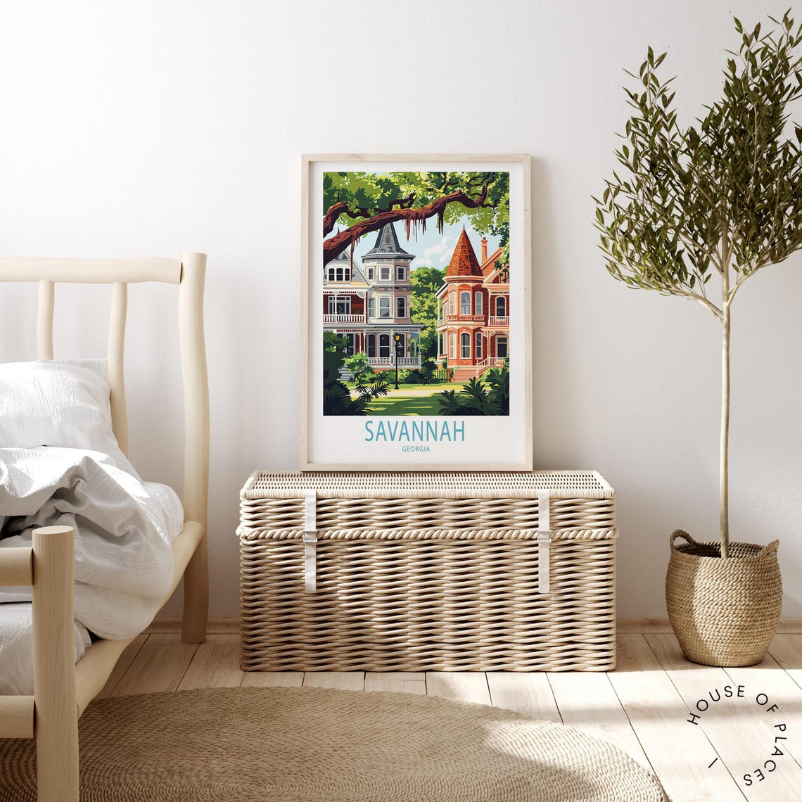 Savannah Georgia Travel Poster Savannah Wall Art Georgia Travel Print Birthday Gifts Wedding Gifts Home Decor - Image 2