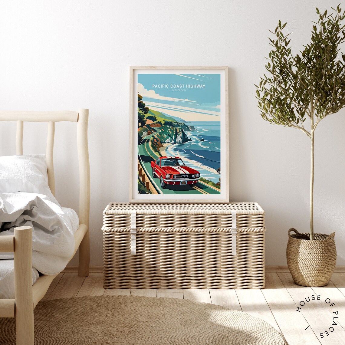 California Coastal Poster, Pacific Coast Highway Travel - Image 3
