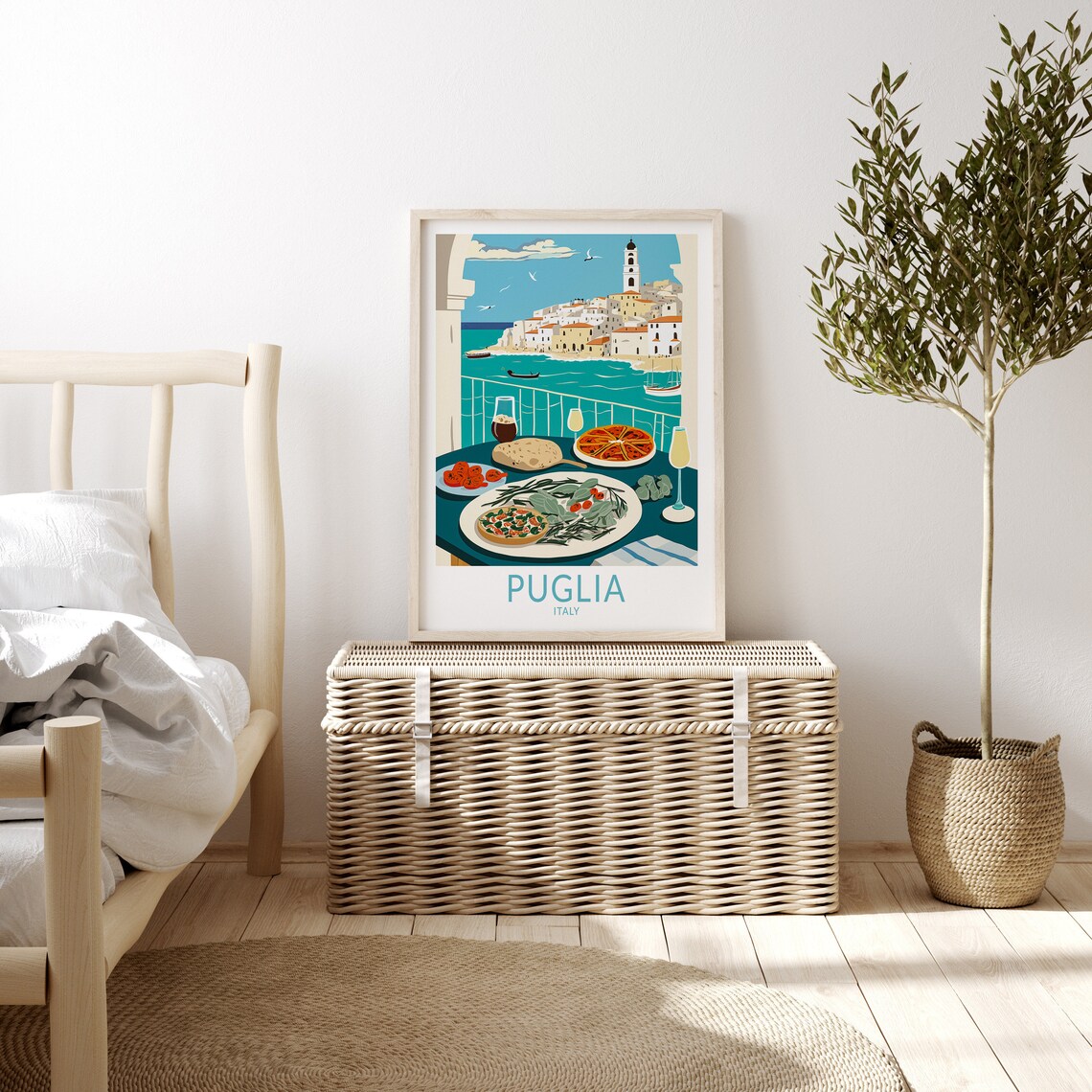 Puglia Italy Travel Poster, Italian Food Wall Art - Image 3