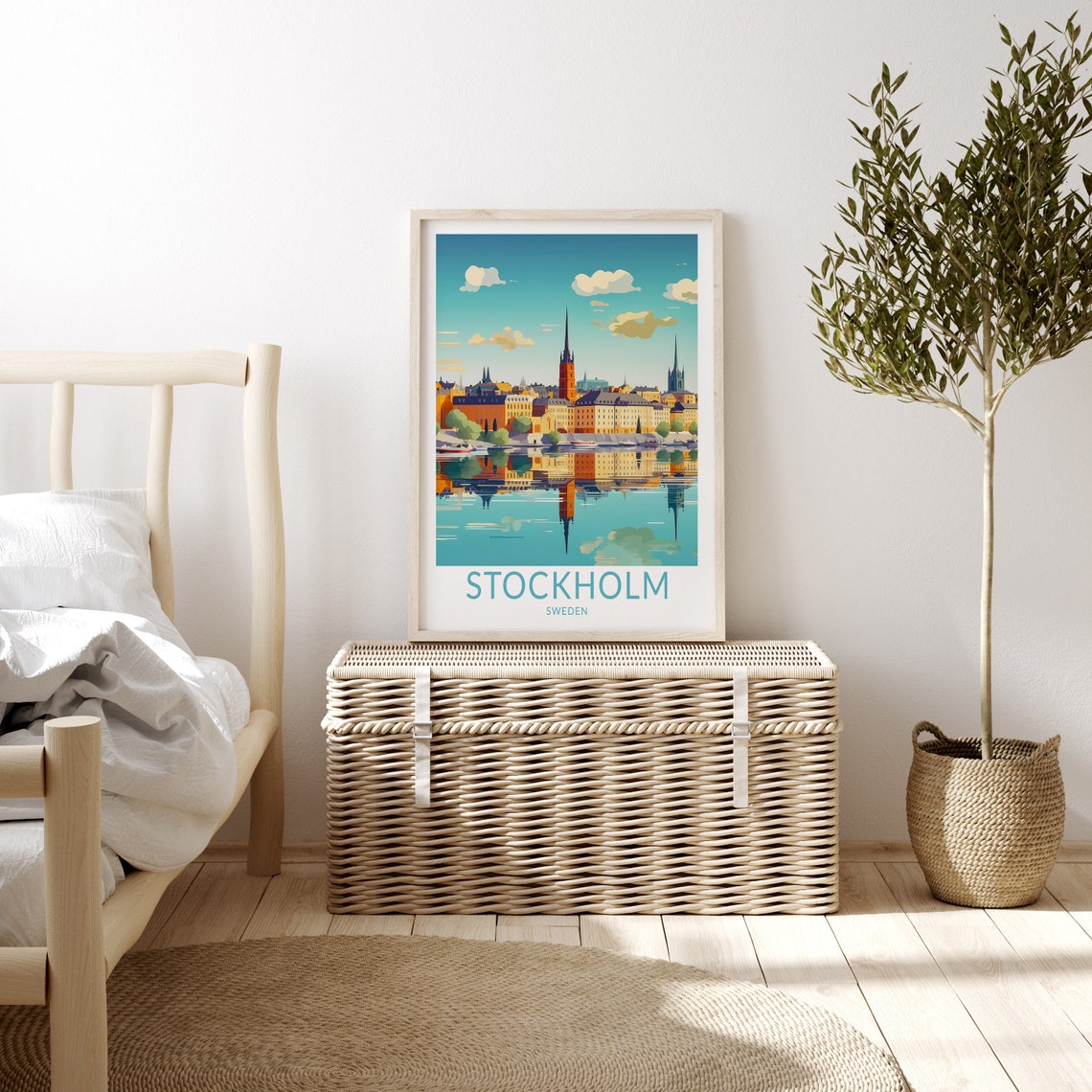 Stockholm Sweden Travel Print Stockholm City Poster Print Sweden Wall Art Sweden Stockholm Trendy Travel Wall Decor Stockholm Sweden - Image 3