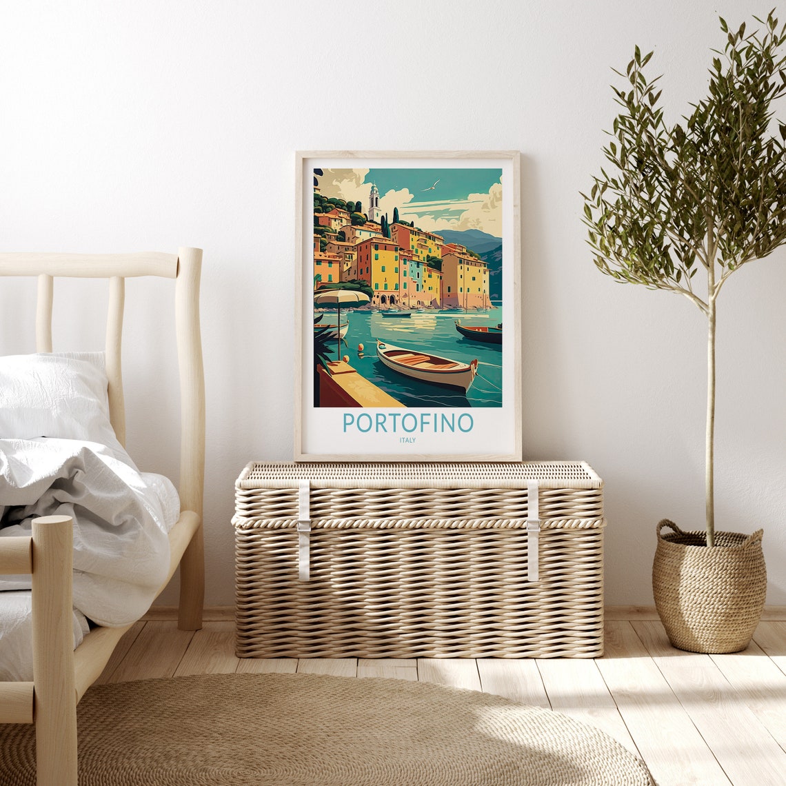 Portofino Italy Travel Print Portofino Travel Poster Italy Coast Portofino Wall Art Travel Wall Decor Birthday Gift - Image 3