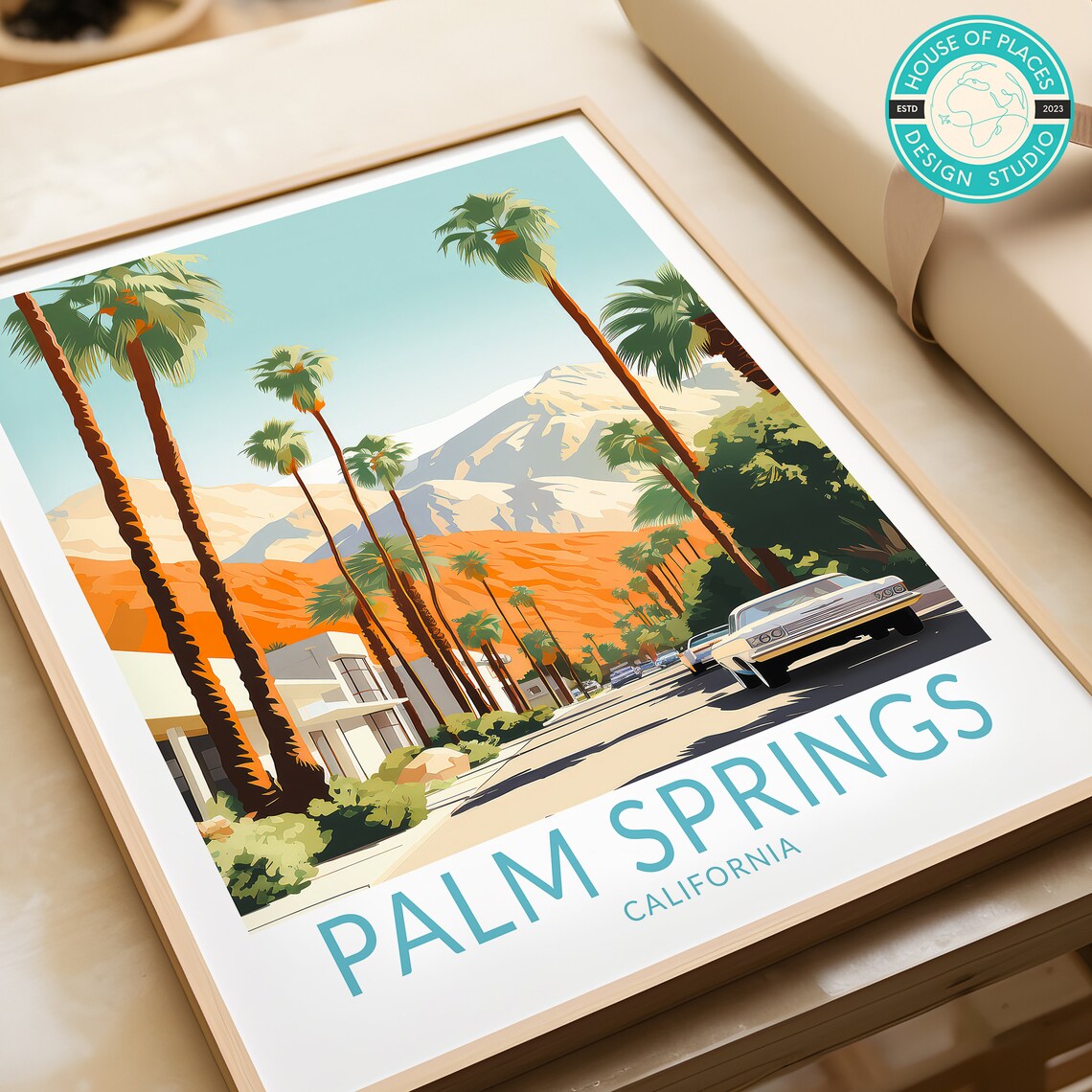 Palm Springs Mid-Century Travel Poster, California - Image 2