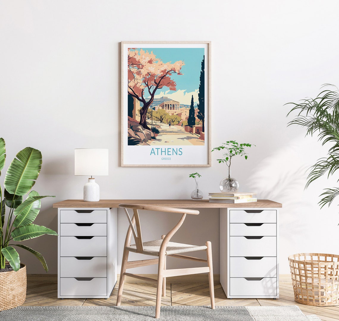 Athens Greece Travel Print Athens Parthenon Travel Art Wall Decor Parthenon Greece Home Decor Wall Art City Travel Poster Gifts - Image 2